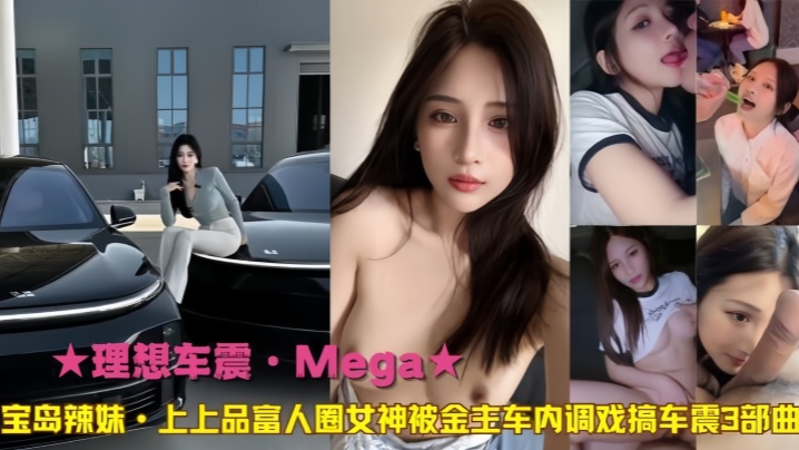 【理想车震·Meg.a】宝岛辣妹上上品富人圈女神被金主车内调戏搞车震3部曲