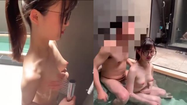 温泉酒店约炮,极品19岁竹笋乳妙龄美少女,眼镜妹全身上下滑嫩