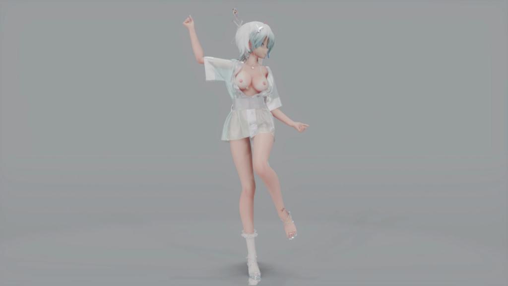 【MMD】21和服裸体真空【言和】极乐净土